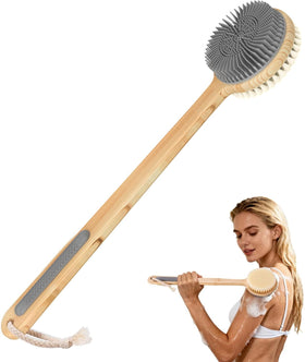 VWMYQ Back Scrubber front view with dual-sided bristles