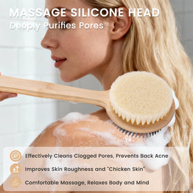 VWMYQ Back Scrubber silicone side for gentle exfoliation
