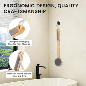 VWMYQ Back Scrubber with cotton loop for hanging