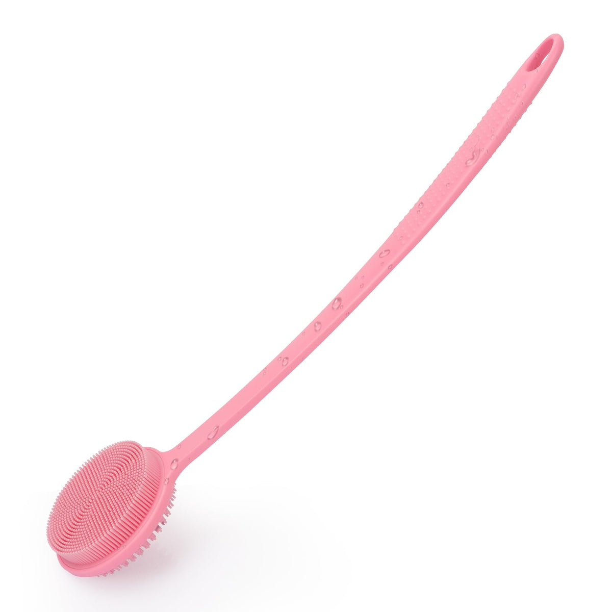 VWMYQ Silicone Back Scrubber front view with long handle