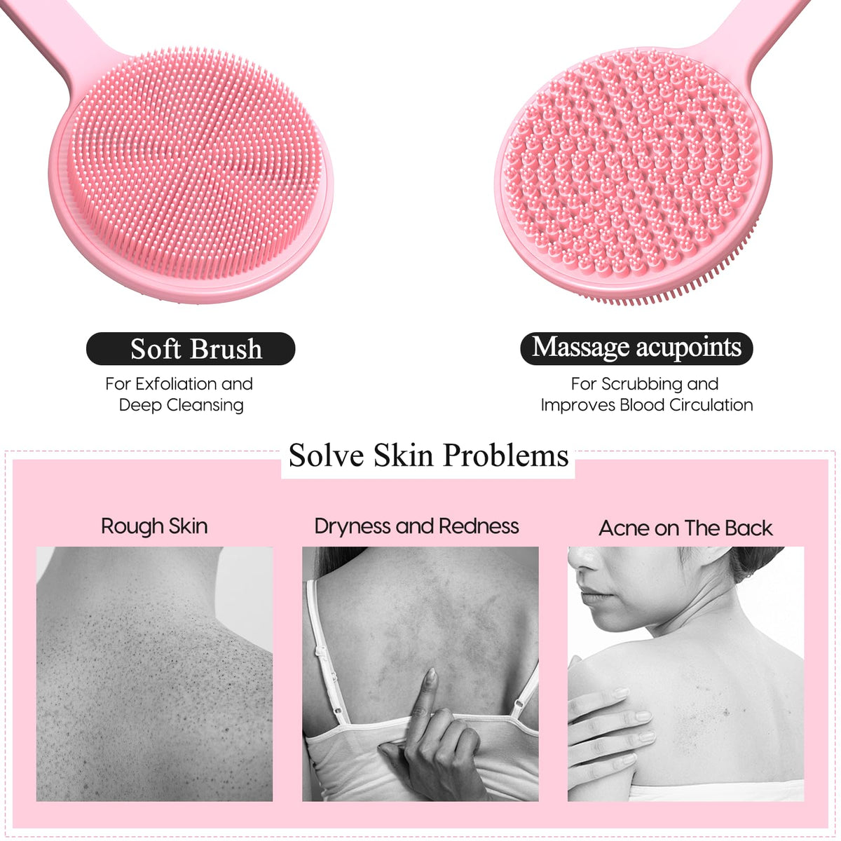 VWMYQ Silicone Back Scrubber packaging