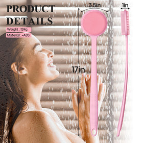 VWMYQ Silicone Back Scrubber showing soft silicone bristles