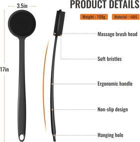 VWMYQ Silicone Back Scrubber side view showcasing silicone bristles