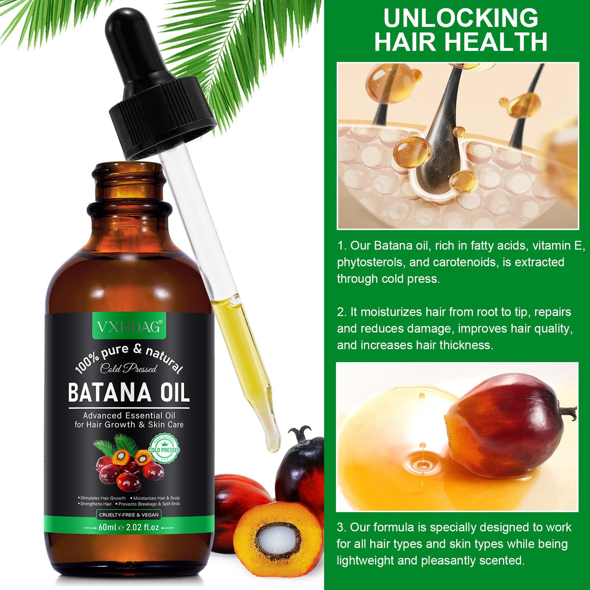 VXHDAG Batana Oil texture close-up