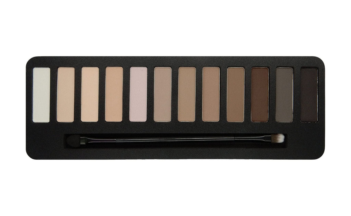 W7 Mighty Mattes Eyeshadow Palette displayed on a vanity
