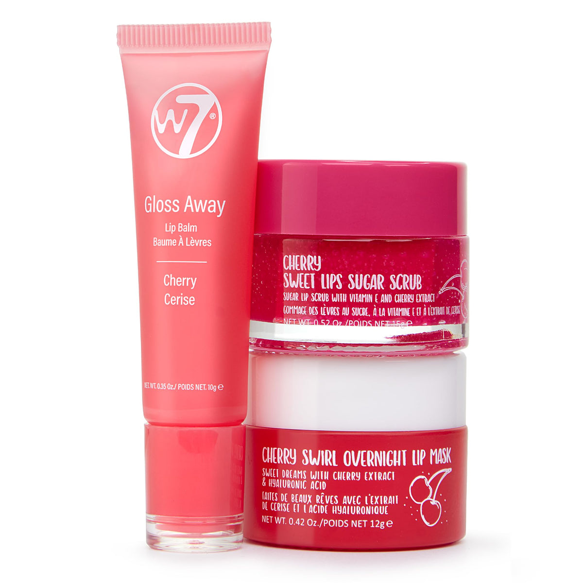 W7 Sweet Dreams exfoliating sugar scrub jar with cherry flavour