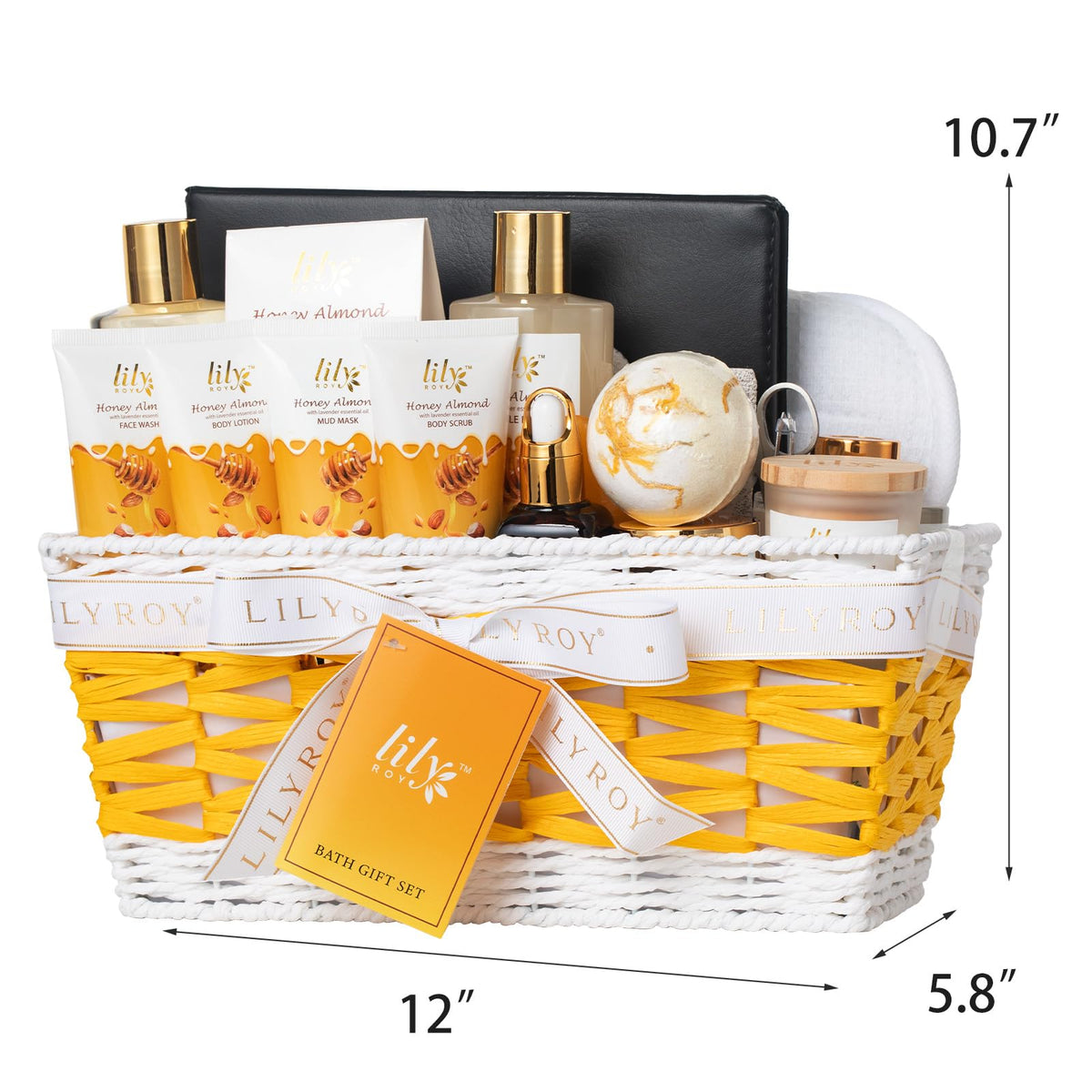 Waffle slippers and shower gloves in LILY ROY Spa Gift Set