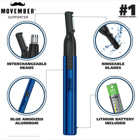 Wahl 2-in-1 Lithium Pen Trimmer side view showing rotary head