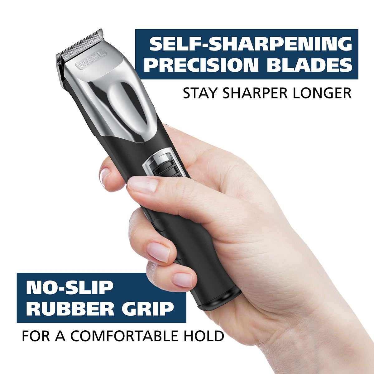 Wahl Beard Trimmer self-sharpening blades close-up