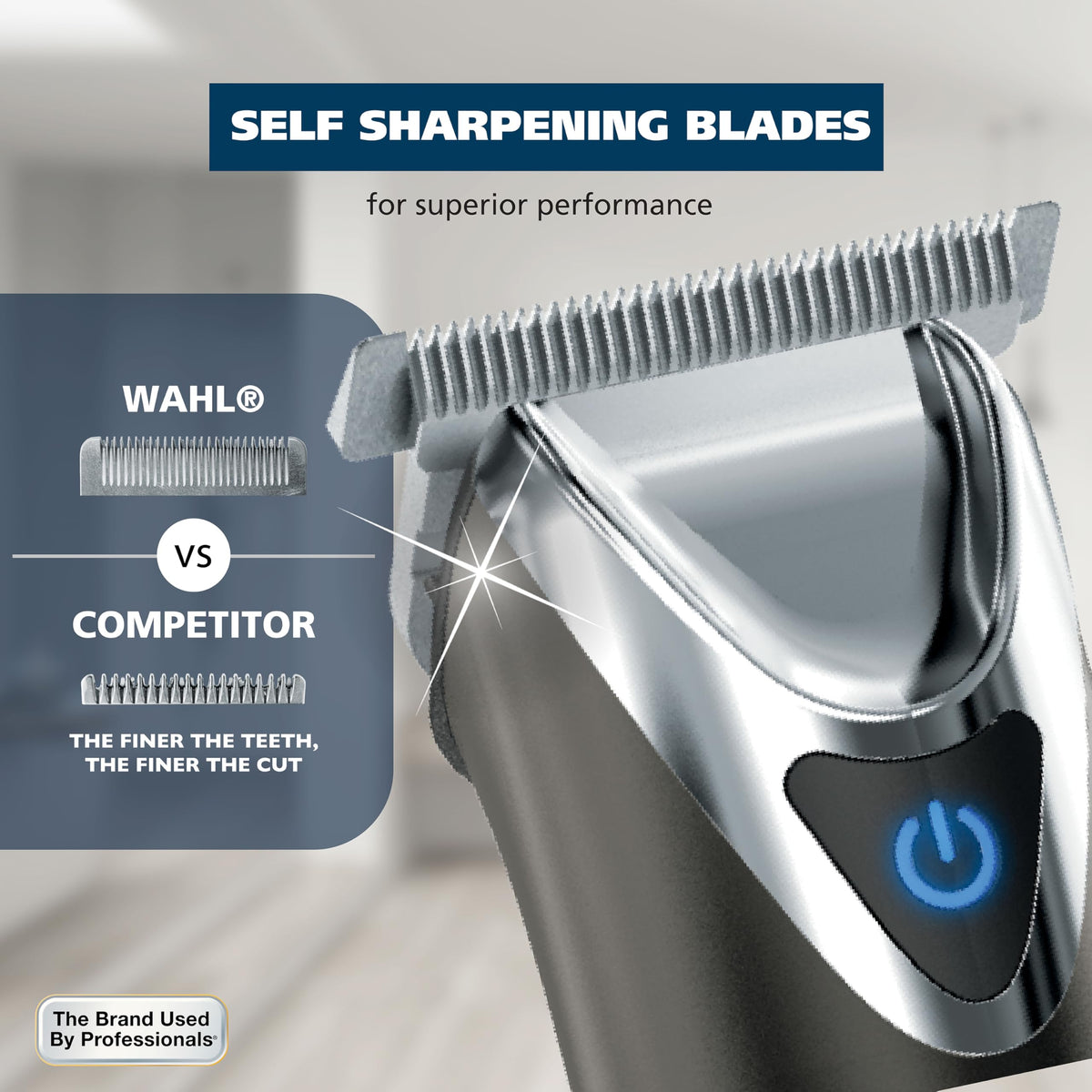 Wahl beard trimmer showing T-Blade detail
