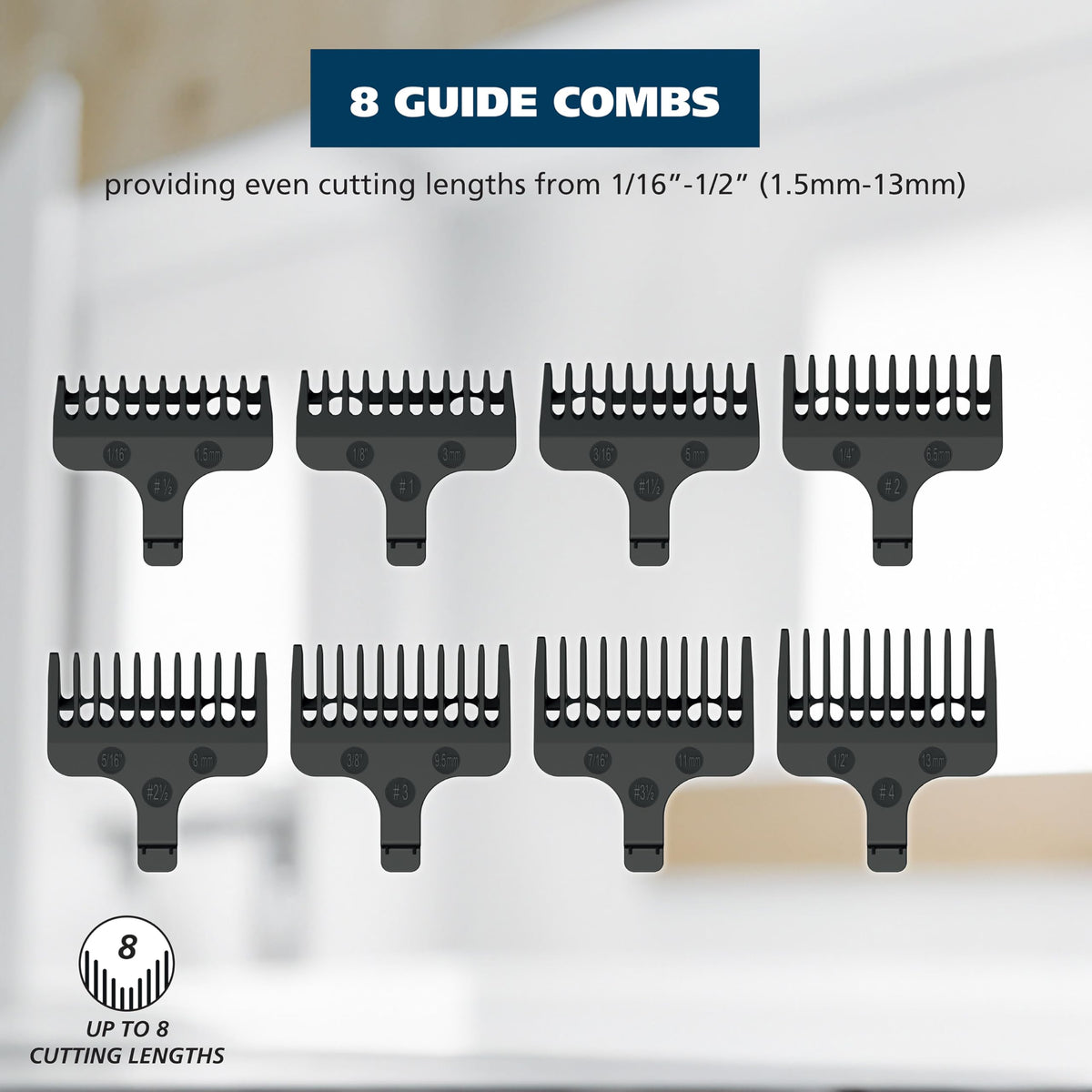 Wahl beard trimmer with guide combs