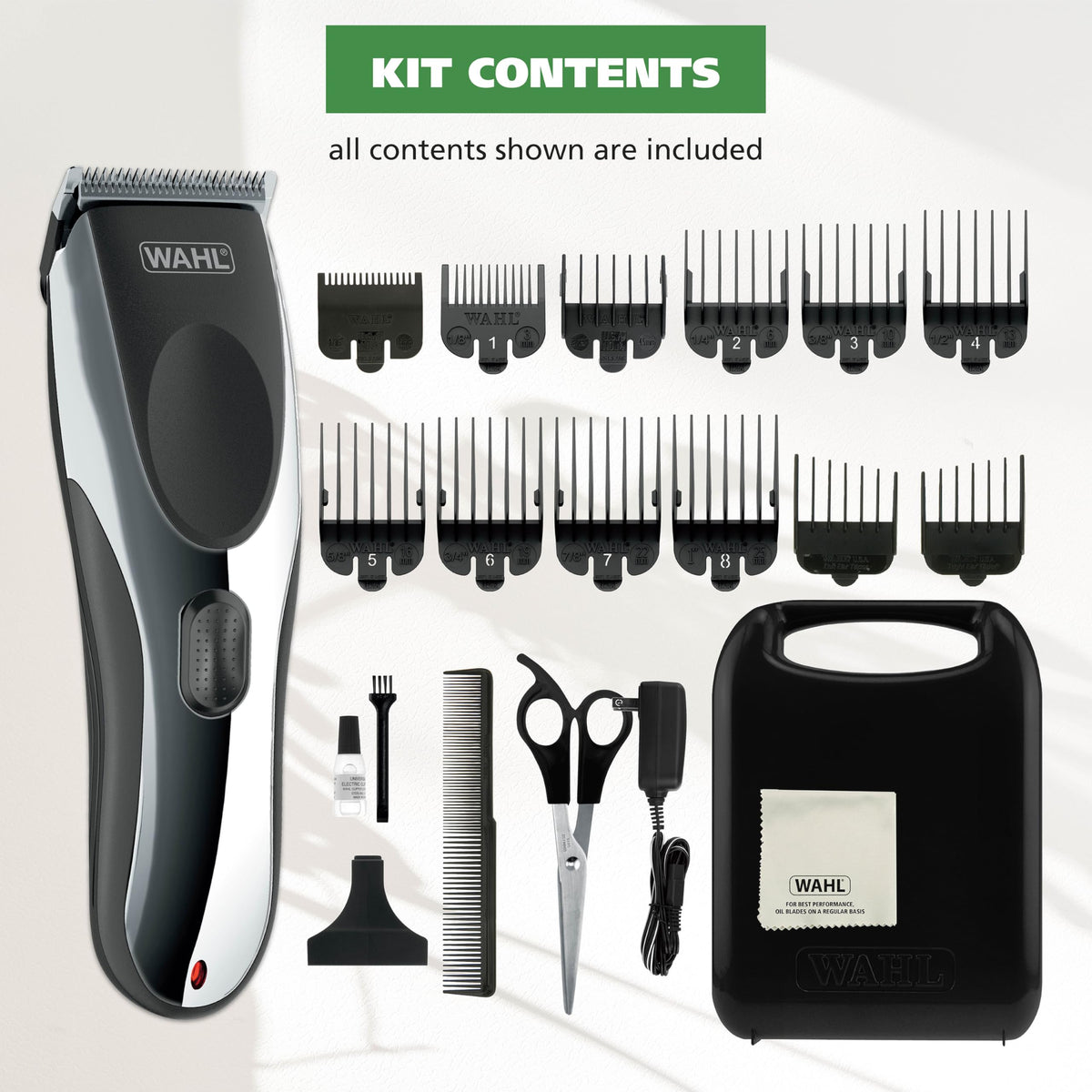 Wahl Clipper with power adapter and charging cable