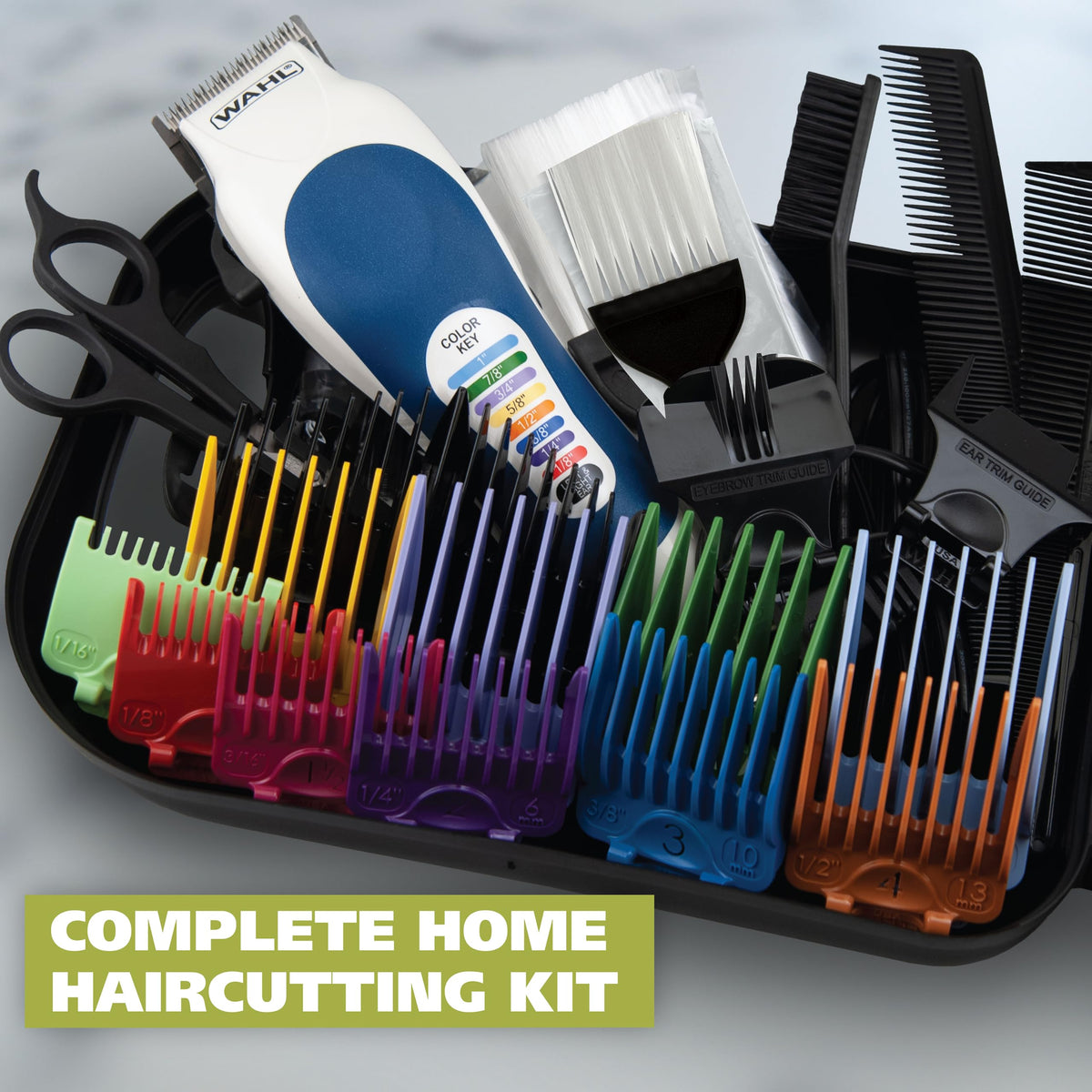 Wahl Color Pro clipper with colour-coded guide combs