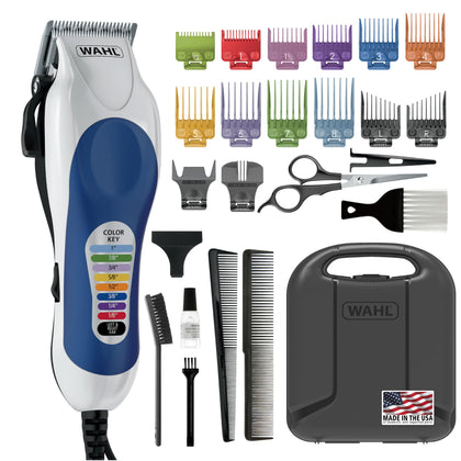 Wahl Color Pro Haircutting Kit front view with all accessories