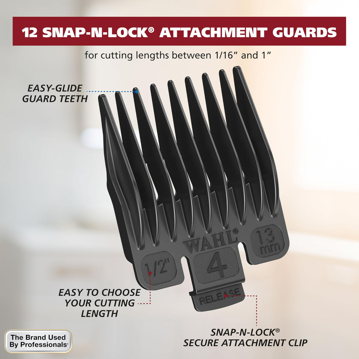 Wahl Cordless Chrome Pro Hair Clipper side view