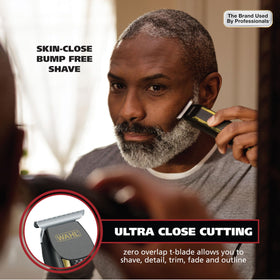 Wahl Edge Pro Corded Beard Trimmer side view showing blade guards