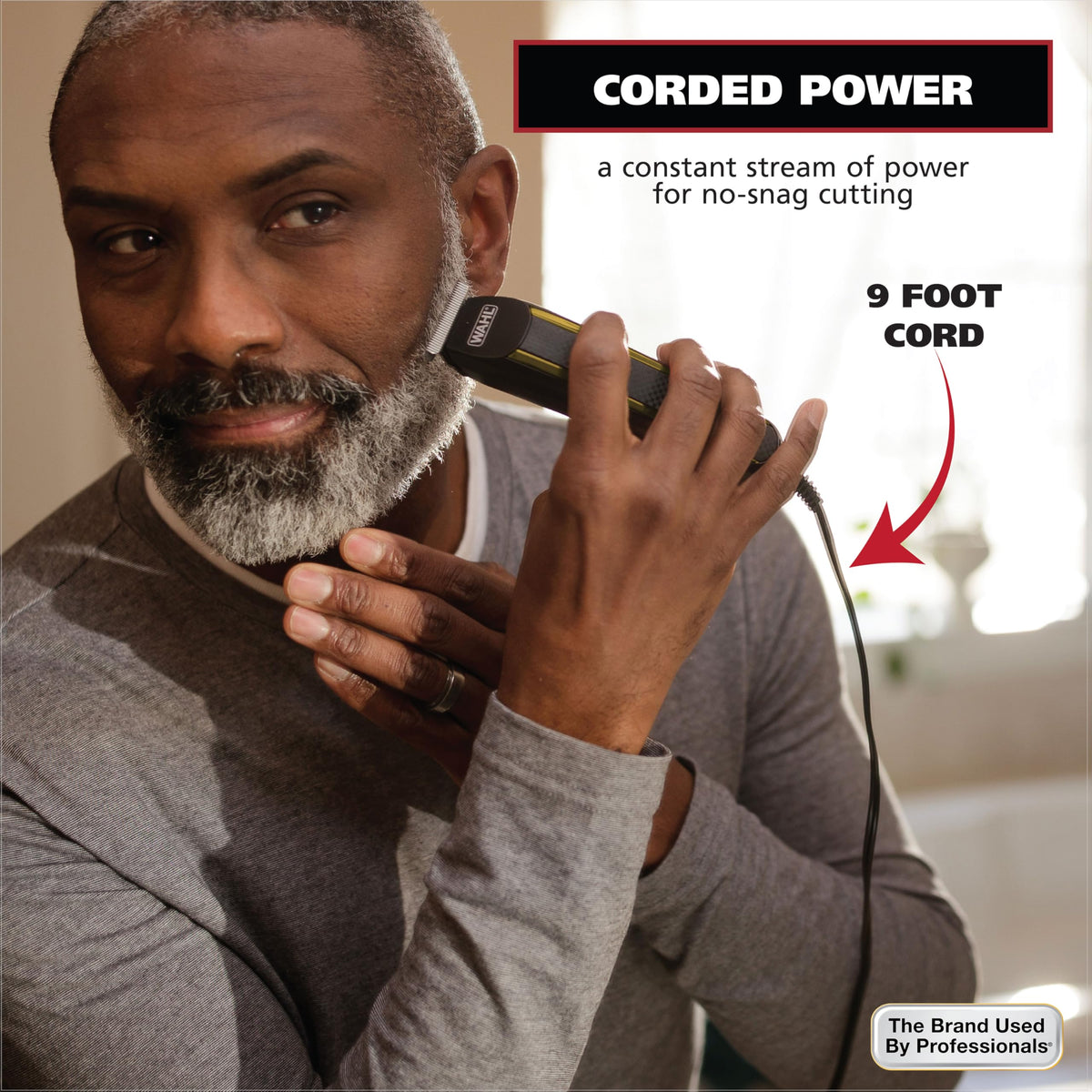 Wahl Edge Pro Corded Beard Trimmer with guide combs laid out