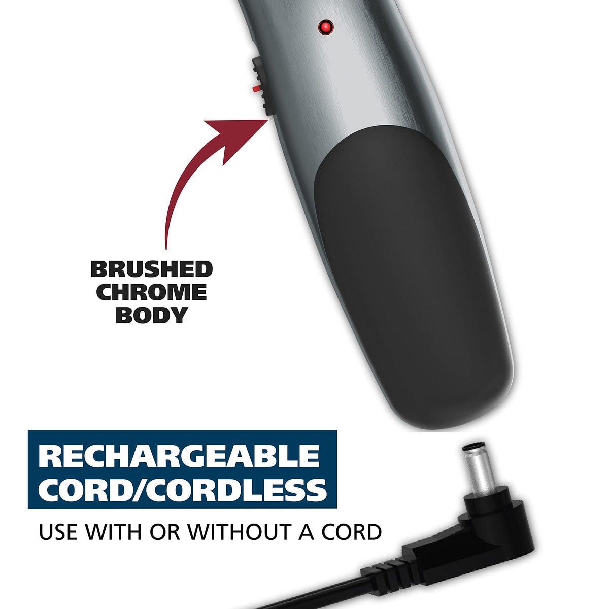 Wahl Groomsman Beard Trimmer charging stand with accessories