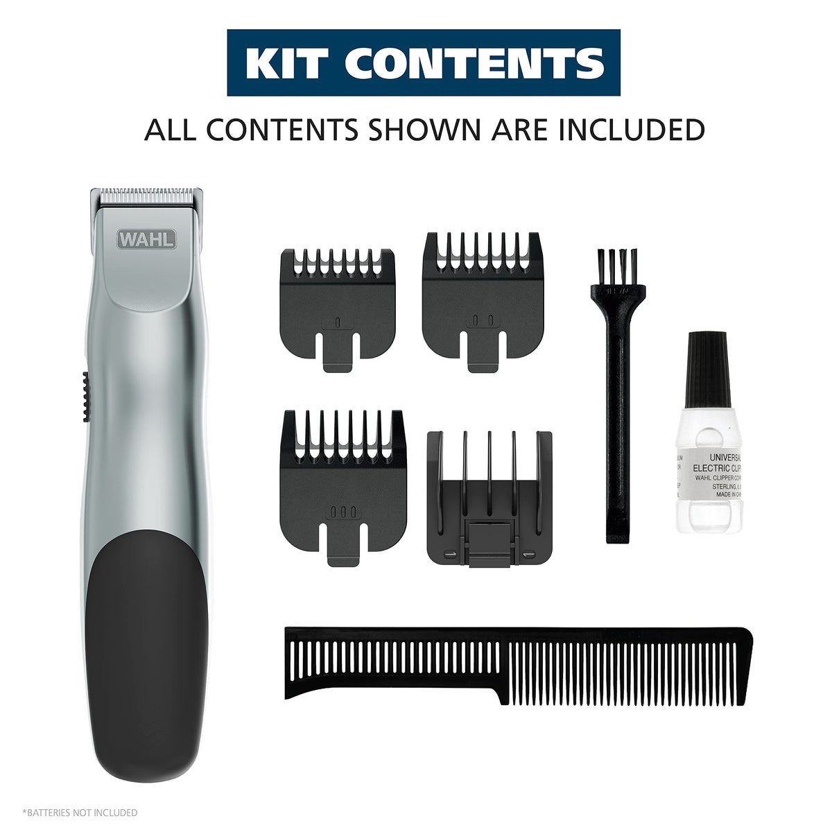 Wahl Groomsman trimmer in stand with cleaning brush