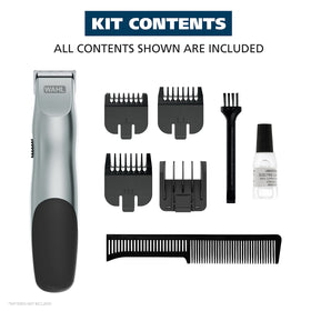 Wahl Groomsman trimmer in stand with cleaning brush
