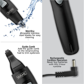 Wahl Groomsman Trimmer side view showing rotary head