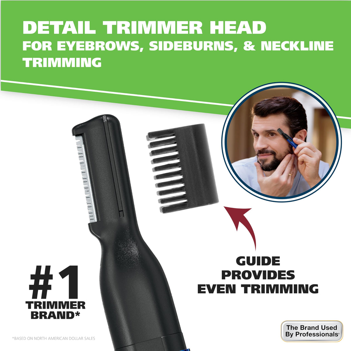 Wahl Pen Trimmer with adjustable eyebrow guide attachment