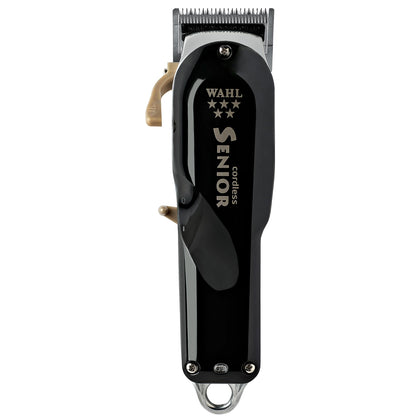 Wahl Professional Cordless Senior Clipper front view with metal finish