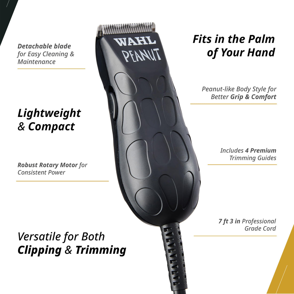 Wahl Professional Peanut Trimmer with cleaning brush and blade oil