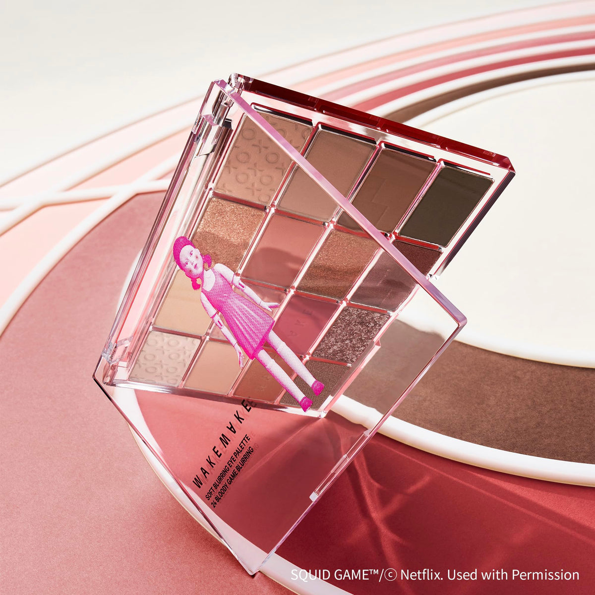 WAKEMAKE Soft Blurring Eye Palette 24 Bloody Game lifestyle scene