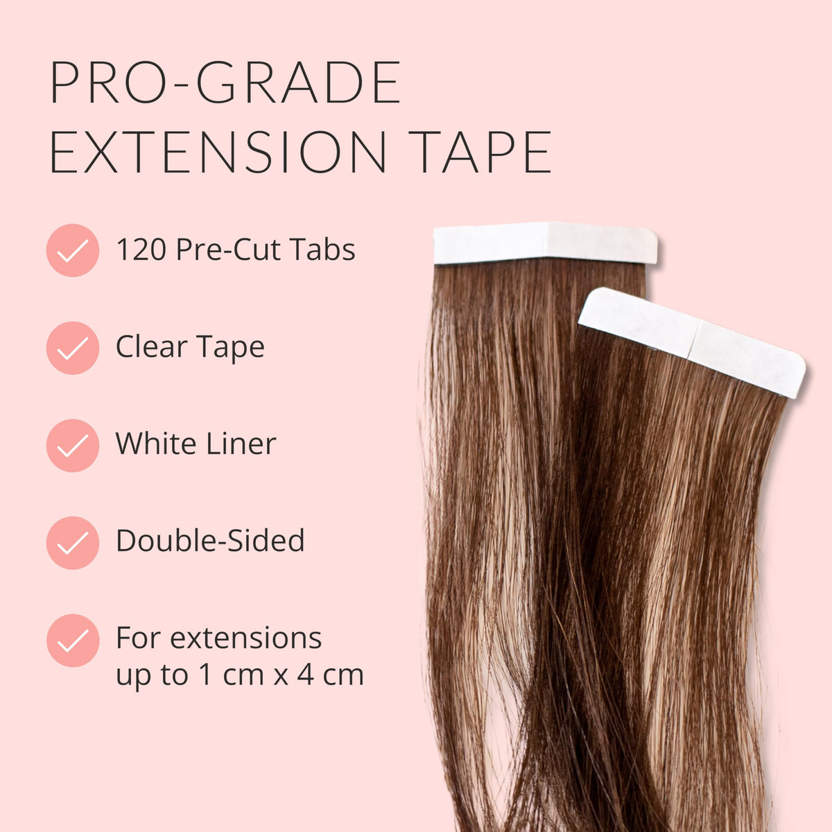 Walker Tape Beautify Ultra Hold Hair Extension Tabs displayed on a flat surface