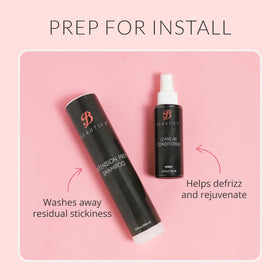 Walker Tape Beautify Ultra Hold Hair Extension Tabs in use with hair extensions