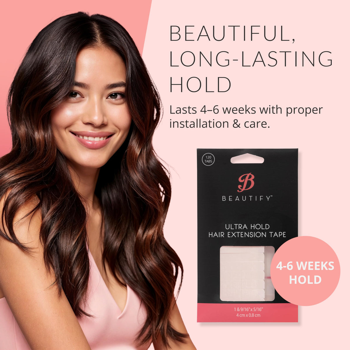Walker Tape Beautify Ultra Hold Hair Extension Tabs with hair extension tools