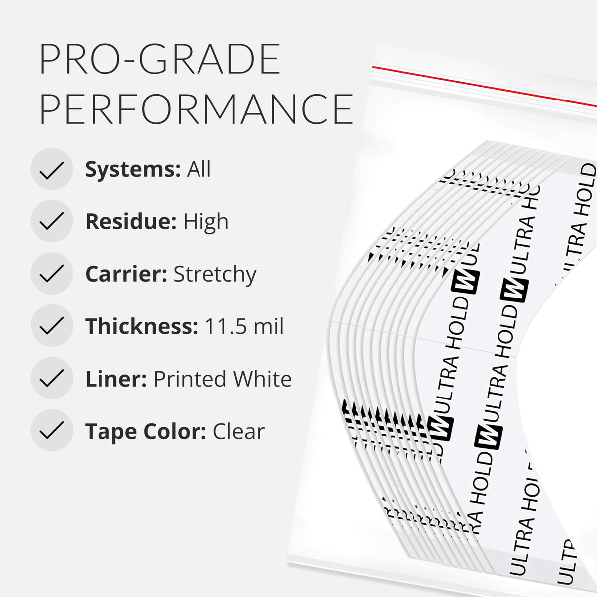 Walker Tape Ultra Hold A Contour Adhesive Strips in use on lace wig