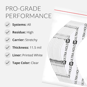 Walker Tape Ultra Hold A Contour Adhesive Strips in use on lace wig
