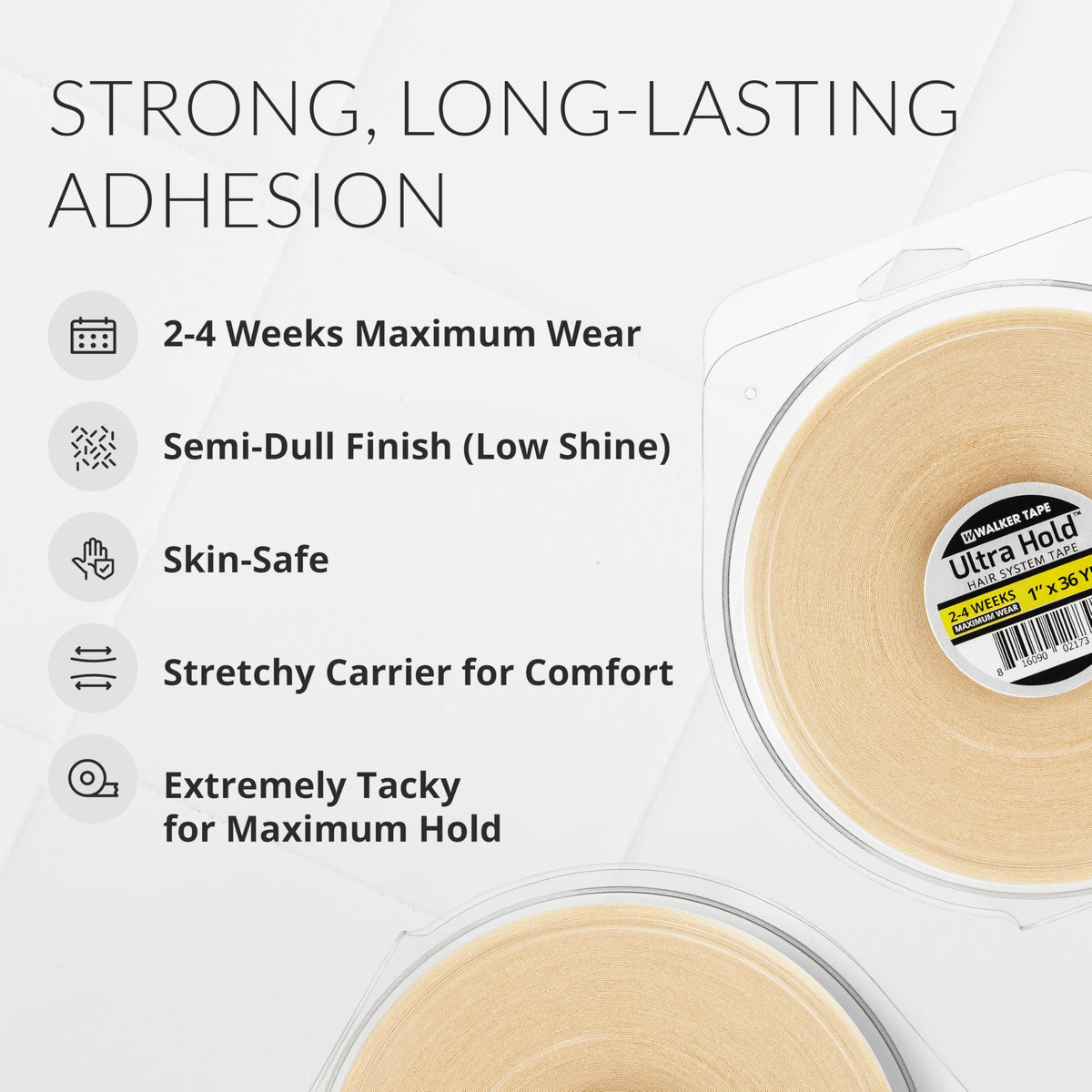 Walker Tape Ultra Hold Adhesive Tape clear finish close-up