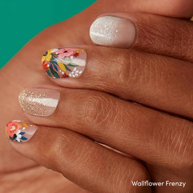 Wallflower Frenzy gel nail strips close-up