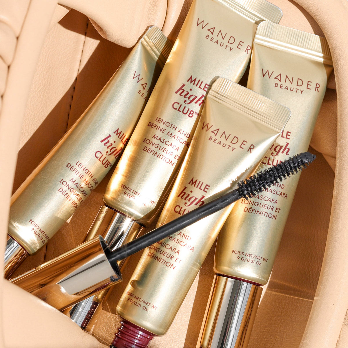 Wander Beauty Mile High Club Mascara Jet Black with makeup products