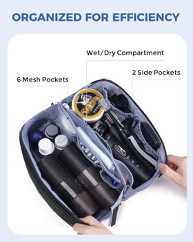 WANDF Toiletry Bag packed for travel