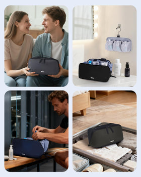 WANDF Toiletry Bag with elastic mesh pockets visible