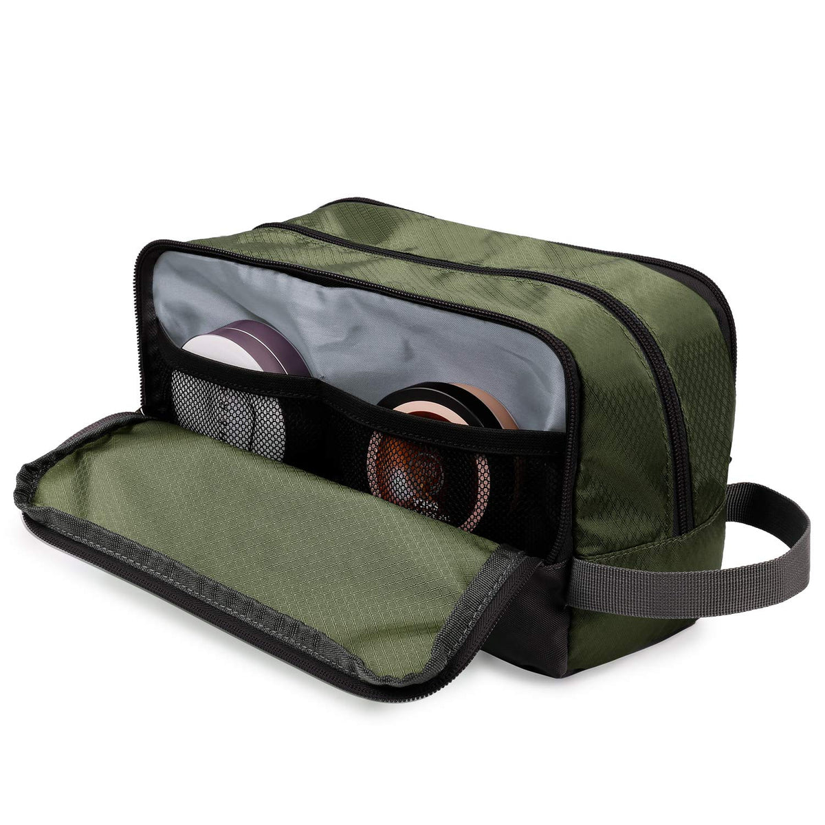 WANDF Travel Toiletry Bag in a bathroom setting