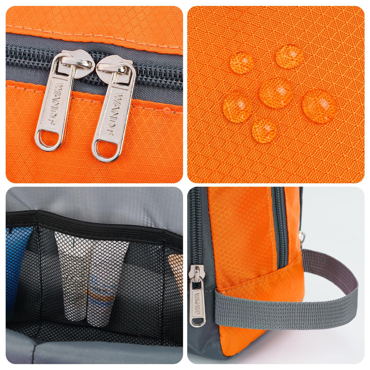 WANDF Travel Toiletry Bag in a suitcase