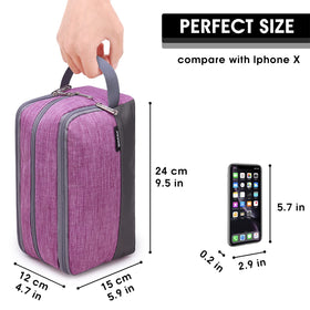 WANDF Travel Toiletry Bag showing organized interior compartments
