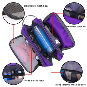 WANDF Travel Toiletry Bag side handle for easy carrying