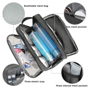 WANDF Travel Toiletry Bag side view with handle