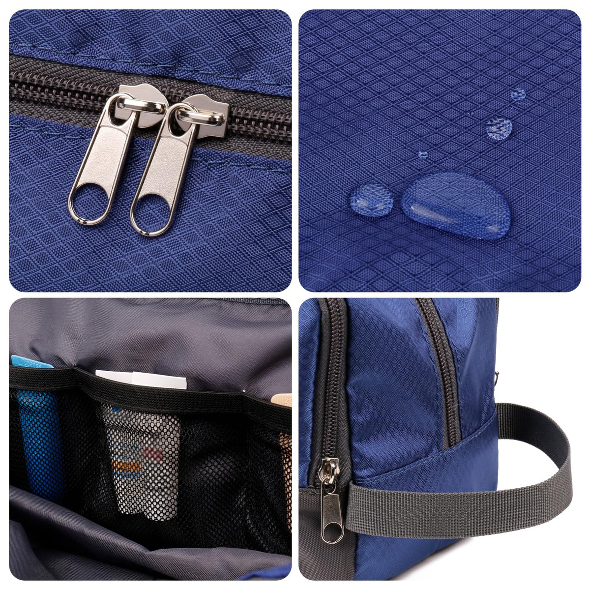 WANDF Travel Toiletry Bag water-resistant fabric detail