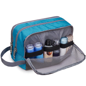 WANDF Travel Toiletry Bag with grooming essentials inside