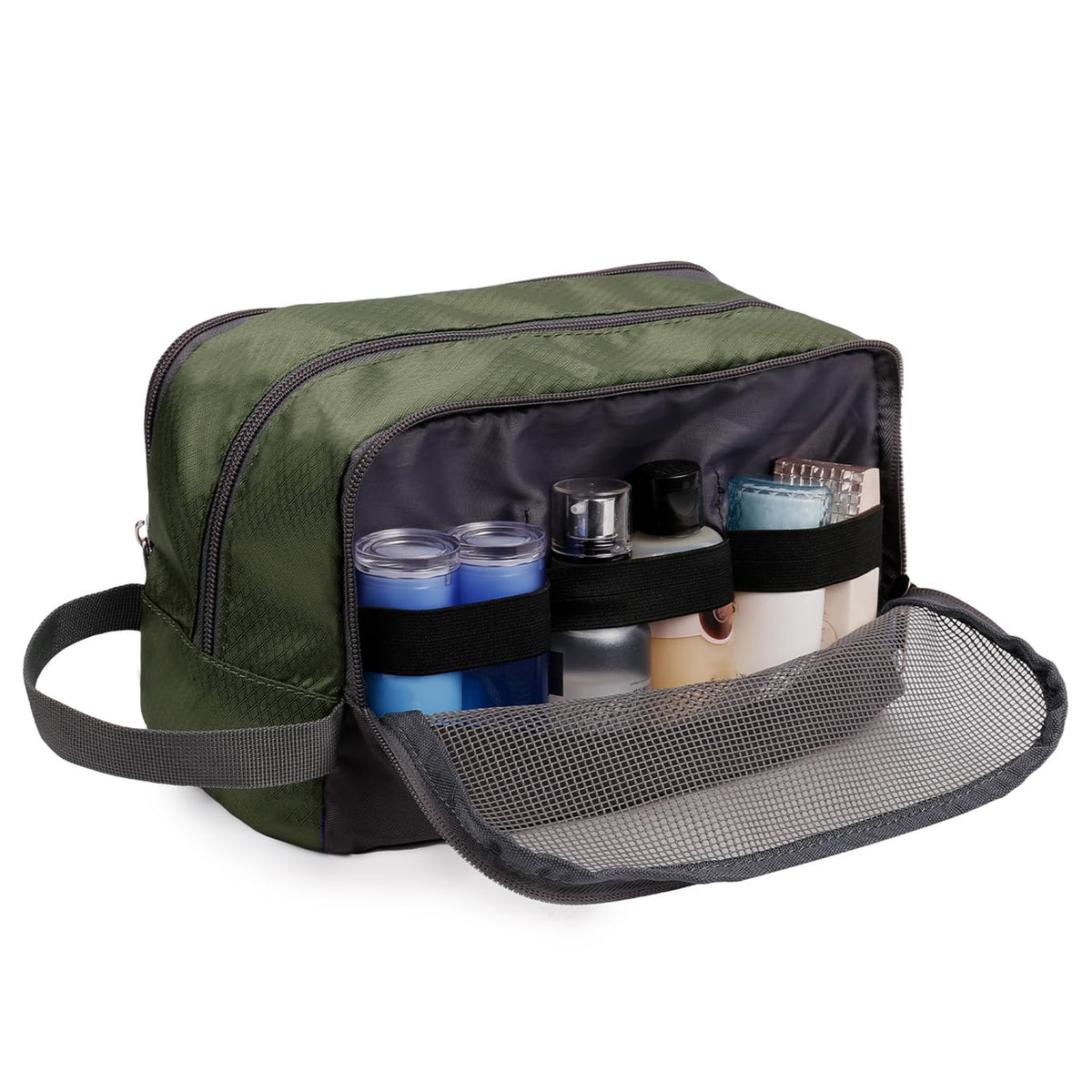 WANDF Travel Toiletry Bag with travel-size toiletries