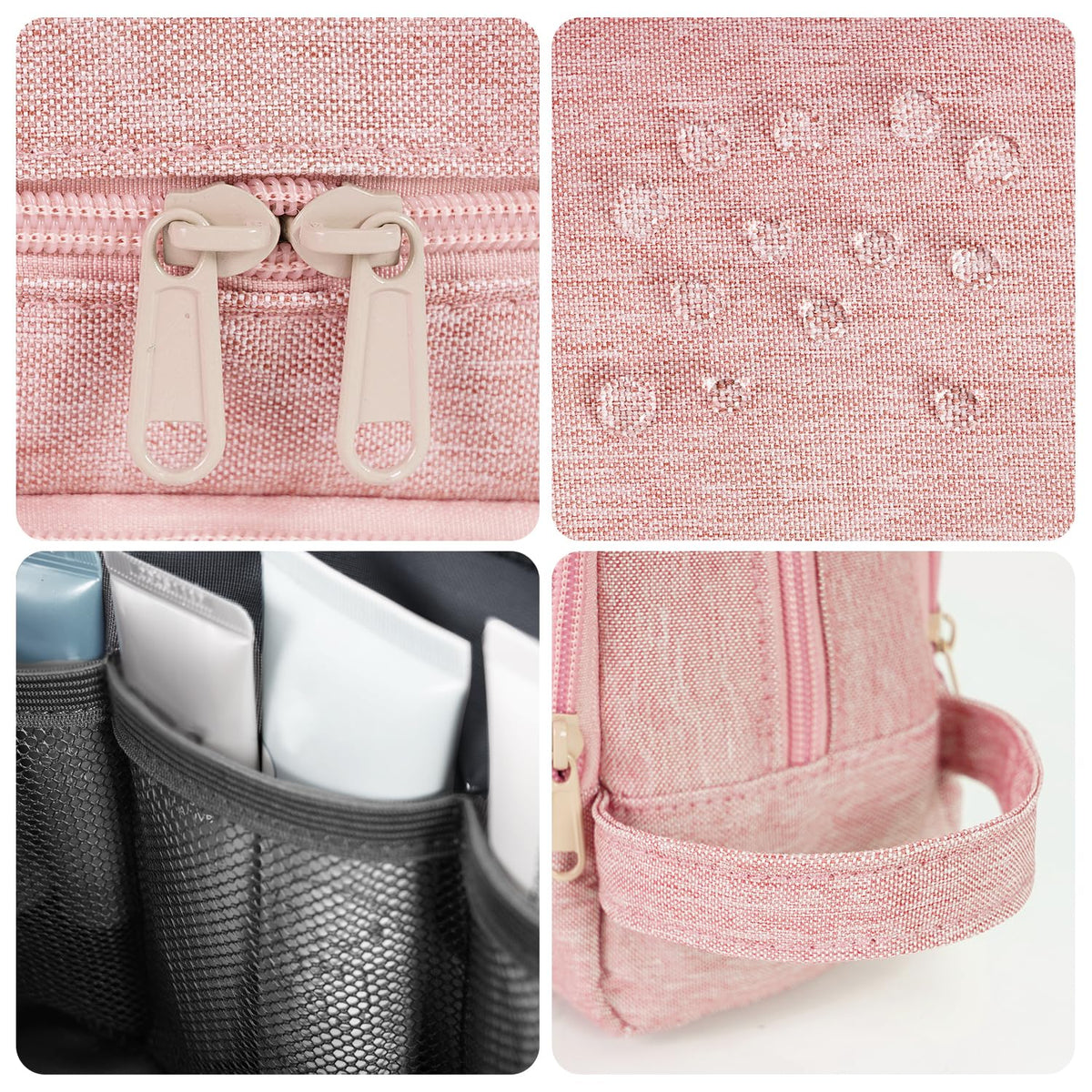 WANDF Travel Toiletry Bag zipped close-up