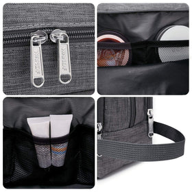 WANDF Travel Toiletry Bag zippered mesh pocket detail
