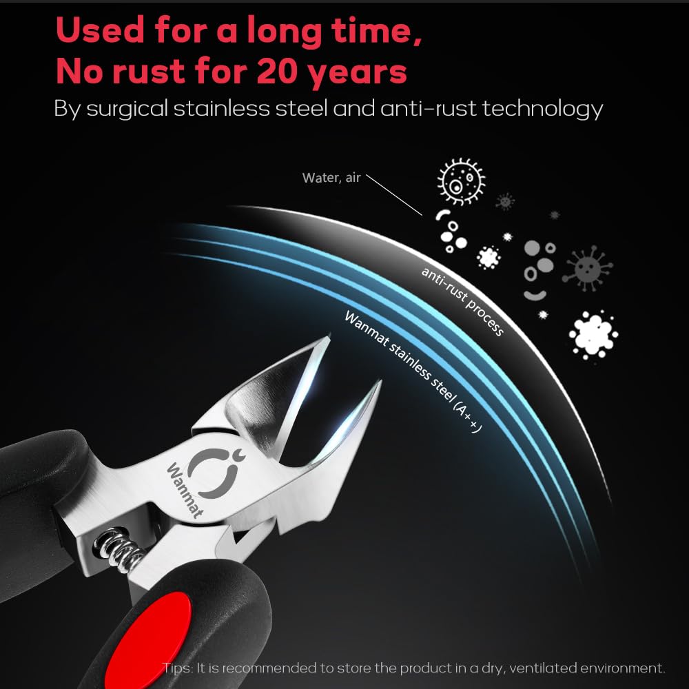 Wanmat Toe Nail Clipper close-up of sharp blade